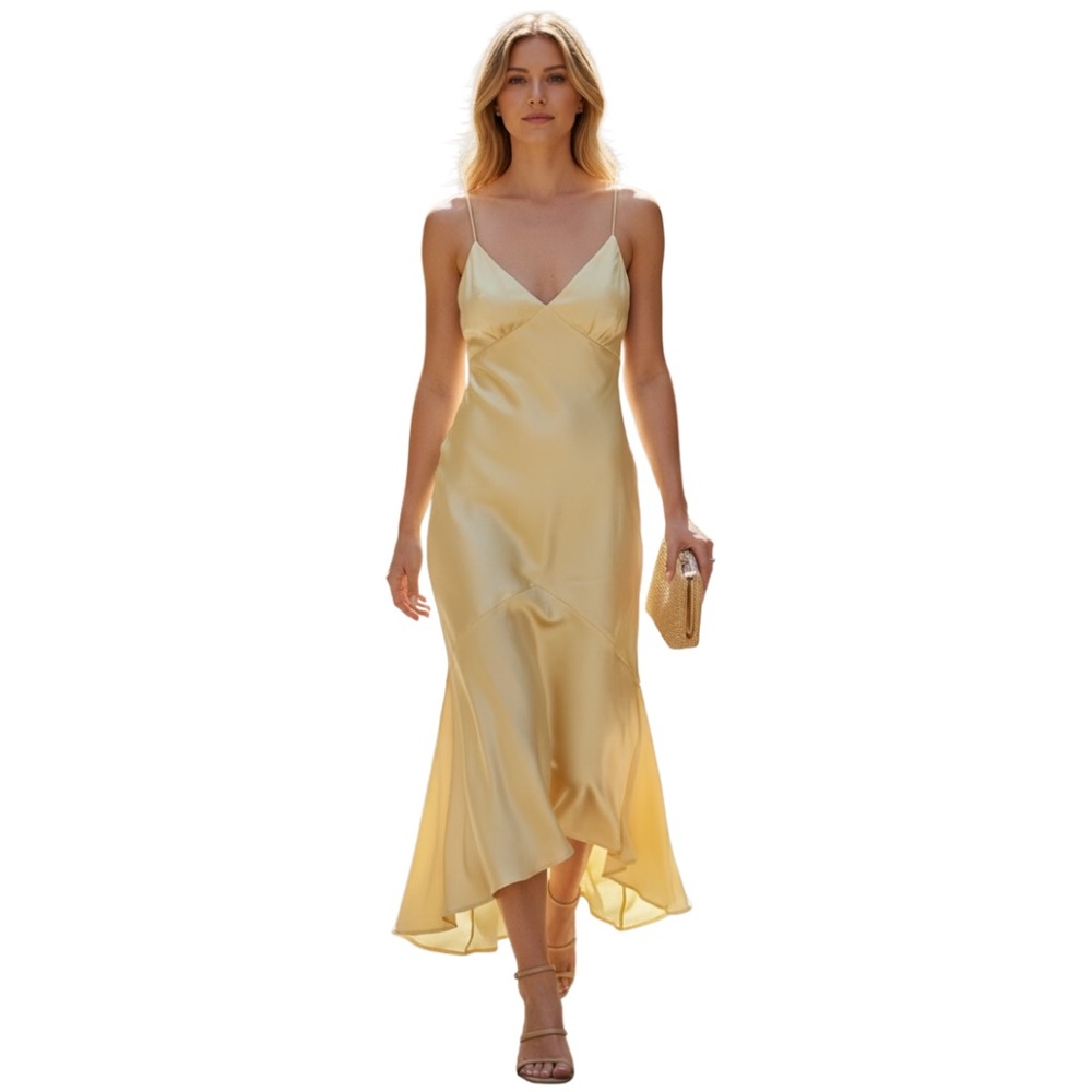 Wild Fable Yellow High Low Dress